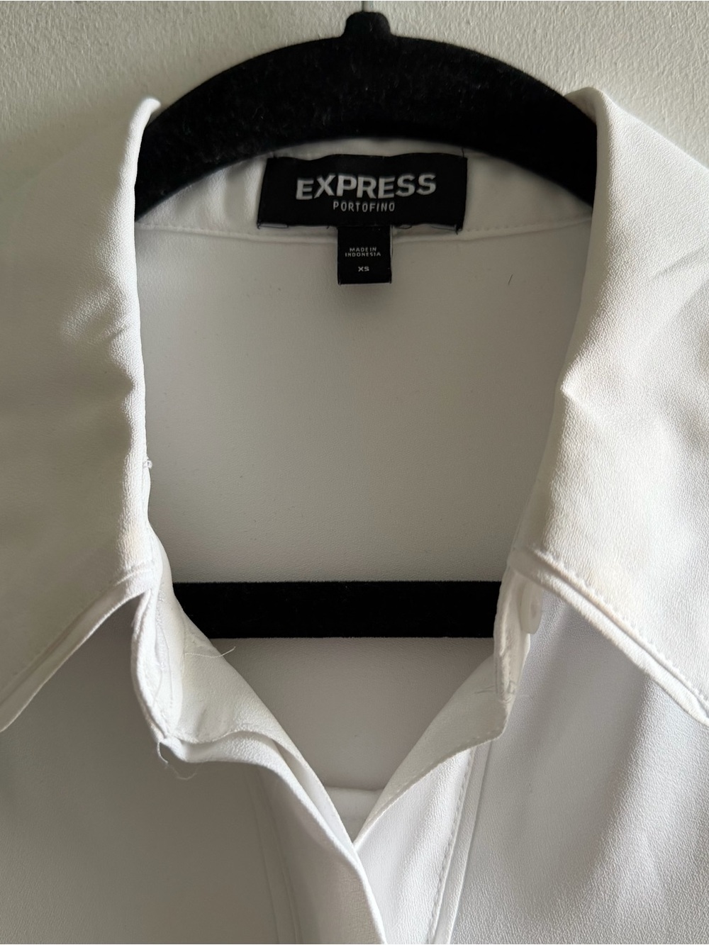 Express Portofino White Button Down Collared Blouse – Classic Workwear Top - Picture 4 of 10
